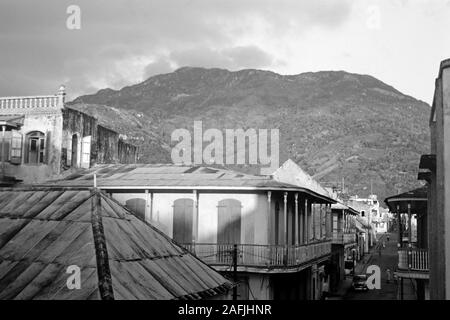 Blick über Cap-haïtien, 1967. Blick über Cap-haïtien, 1967. Stockfoto