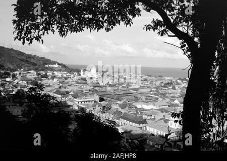 Blick über Cap-haïtien, 1967. Blick über Cap-haïtien, 1967. Stockfoto