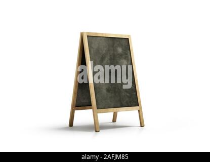 Blank Kreidetafel Straße Stand mockup, isoliert Stockfoto