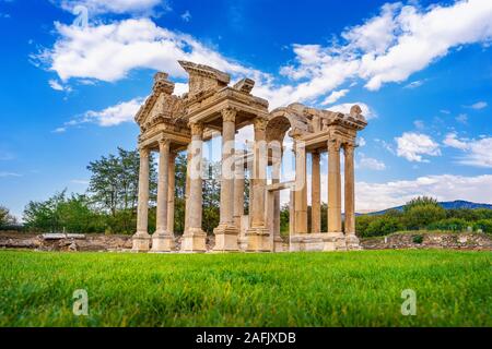 Antike Stadt Aphrodisias in der Türkei. Stockfoto