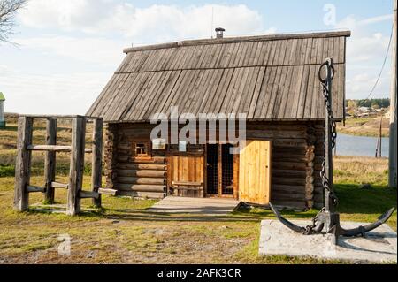 Alte Werkstatt. Nizhnaya Sinyachikha. Russland Stockfoto