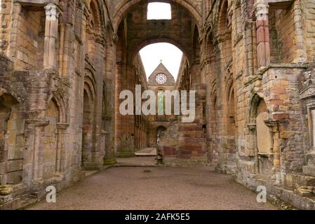 Jedburgh Abbey in den Scottish Borders, Schottland Großbritannien Stockfoto