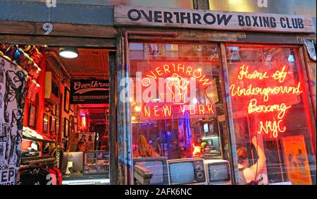 Umsturz Boxing Club, 9 BLEECKER STREET NEW YORK, NY 10012, Fitnessstudio Stockfoto