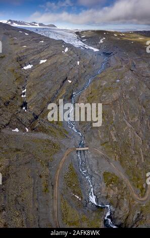 Vatnajokul Skalafellsjokull Gletscher, Nationalpark, UNESCO-Weltkulturerbe, Island Stockfoto