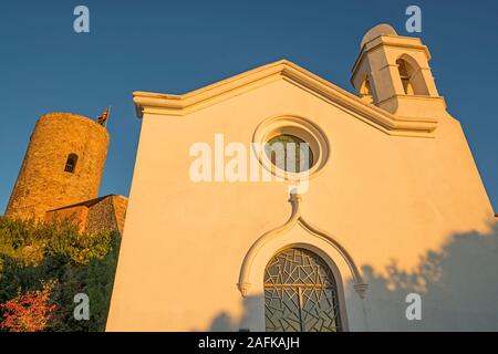 ERMITA DE SAN JUAN SANT JOAN BAPTISTA SCHLOSS ALTSTADT BLANES COSTA BRAVA GERONA KATALONIEN SPANIEN Stockfoto