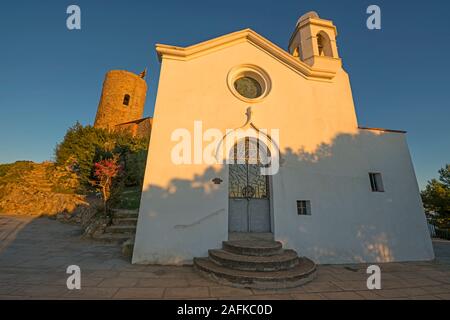 ERMITA DE SAN JUAN SANT JOAN BAPTISTA SCHLOSS ALTSTADT BLANES COSTA BRAVA GERONA KATALONIEN SPANIEN Stockfoto