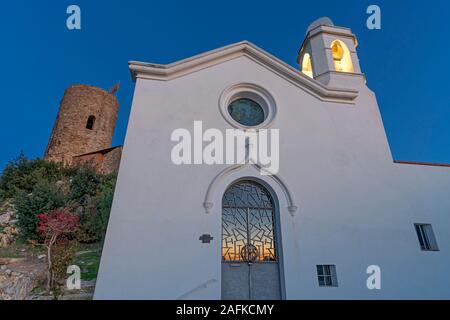 ERMITA DE SAN JUAN SANT JOAN BAPTISTA SCHLOSS ALTSTADT BLANES COSTA BRAVA GERONA KATALONIEN SPANIEN Stockfoto