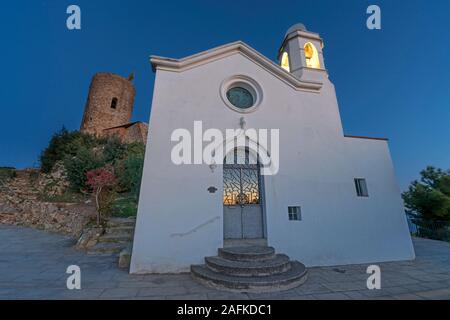 ERMITA DE SAN JUAN SANT JOAN BAPTISTA SCHLOSS ALTSTADT BLANES COSTA BRAVA GERONA KATALONIEN SPANIEN Stockfoto