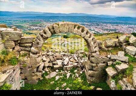 Ruinen der antiken Stadt Pergamon in der Türkei Stockfoto