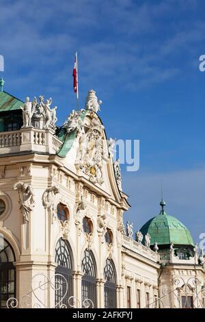 Wien Schloss Belvedere; aus dem 18. Jahrhundert historischen Gebäude im Zentrum der Stadt, Wien, Österreich Europa Stockfoto