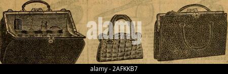 . Katalog Nr. 16, Frühjahr/Sommer/R. H. Macy & Co. I9 B3270 ich Ziege SealtUIalne Taschen, moireled: außentasche;&gt; y e-mail Porto 08^*; Preis SfOC; 9 B 32702 Sameve, in echten aeal^^ $ 1,98 G 9 B 32703 Frauen oder Vermisst Eitelkeit Taschen, Saffian leath - äh; Metall; Tasche auf eachside des Rahmens; Taschentuch pocketon Außen; Roman fertig fangen; 6-Zoll Rahmen; 4 V 4 Zoll tief: Schwarz oder Blau: Wenn durch die Mall. QApostage e^ tra 14c: Preis jtIL. 69832704 Over-Night Taschen, der realgoat Dichtung Leder; mit Geldbeutel, comh, Spiegel, riechen Salze Flasche und Powder Puff box; leatherlined: Patent Lock; 12 lnch Rahmen; Stockfoto