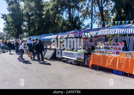 Lebensmittelmarkt im Parque Tres de Febrero (Rosedale Park), Buenos Aires, Argentinien, Südamerika Stockfoto