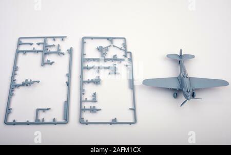 Airfix Curtiss Tomahawk Weltkrieg zwei Modell Flugzeuge Stockfoto