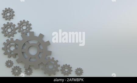 3D-Rendering, 3d-Illustrator, die gleiche Farbe Gänge miteinander verbunden sind. Als Team arbeiten Stockfoto
