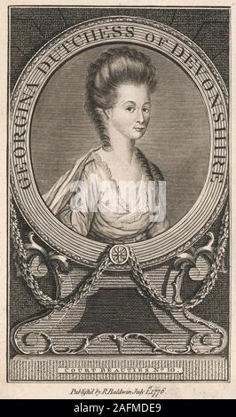 GEORGIANA SPENCER, Gräfin Spencer (1737-1814) Englische Philanthrop Stockfoto