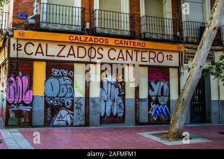 Den Wohn-und eleganten Viertel Chamberi Viertel, wo der legendäre Stadion Santiago Bernabeu befindet Stockfoto