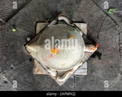 Ajanta Höhlen Hindu Gott Götzen in Mumbai, Indien. Stockfoto