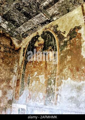Die Bilder in der Ajanta Höhlen überwiegend die Jataka Geschichten erzählen. Diese sind buddhistische Legenden, die den vorangegangenen Leben des Buddha. Stockfoto