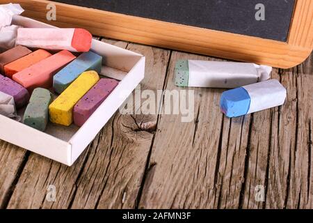 Tafel auf einem Tisch mit Platz für Text Stockfoto