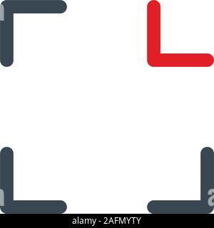 Anerkennung Rahmen, Iris biometrische flache schwarze Symbol Scan. Identität scanning Retina Logo. Überprüfung modernes System. Vektor Illustration isoliert Stock Vektor