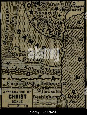 . Die harmonisierte und Bezug des Neuen Testaments, King James Version gemacht zu einem harmonisierten Absatz, Lokale, aktuelle, Text, und unter Verweis Edition, in der modernen Englisch Drucken. ) Lu. 23:25 (x) Jno. 19:16 Und (&) § 40. Der Tod auf Golgota. ES 198 (1). Jesus ist der Weg, die seinen Kreuz geführt. Mt. 27:31-32 Mk. 15: 20-21 Lu. 23:26 Jno. 19:16 (x) (2) Er tröstet die Frauen von Jerusalem. Lu. 23: 27-32199. Kreuzigung; Überschrift; Kleider Parted. Mt. 27:33-38 Mk. 15:22-28 Lu. 23:33-34 Jno. 19:17-24200 (1). Lästern um das Kreuz. Mt. 27:39-44 Mk. 15:29-32 Lu. 23: 35-39 (2). Die P Stockfoto