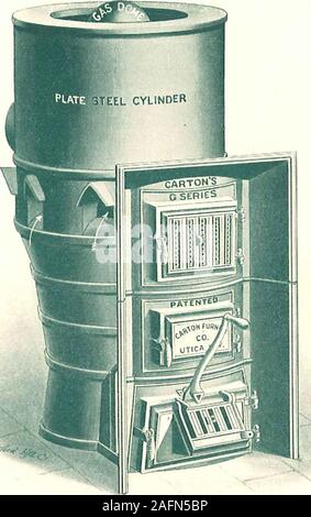 . Karton Ofen für heiße Luft und Kombination. Vier Größen, tragbar. Bestimmung der Anzahl, der G-Serie. Listenpreis, Castings, F. 0. B. in Utica. DoubleCasings, F. O. B. Utica, Net. Durchmesser des Feuers Topf, Innen. Zoll. Durchmesser ofCasing. Zoll. Durchmesser der Rauch. Zoll. Höhe der Gussteile. Zoll. Kapazität. Anzahl der Leitungen von durchschnittlicher Größe. 123 133 139149 $ 240.00300.00366.OO 65 O. OO 9,00 $ I I. OO 13,00 ist. OO 23262836 4046 5460 778 9 6 l 62 6873 5 bis 7 7 bis 9 9 bis 11 12 bis 18 siehe Tabelle, Seite 39. 28 Karton G Serie Steinkohle Stahlplatte Kühler Ofen.. Vier Größen, Ziegelstein eingestellt. Bestimmung der Anzahl, der G-Serie. Li Stockfoto