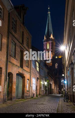 Kirche von St. Nikolai in Lüneburg. Stockfoto