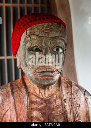 Binzuru Sonja, japanischen Gott der Heilkunst, Kanjizaiji Tempel 40, Shikoku 88 Tempel Wallfahrt, Ehime, Japan Stockfoto