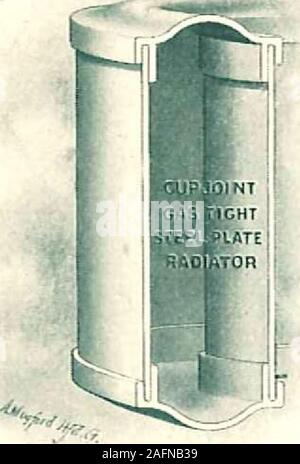 . Karton Ofen für heiße Luft und Kombination. men im Schnitt Schnitt, inwhich wird eine tiefe Flansch auf der Innenseite des unteren Kühlerschlauch topand Decks bemerkt werden, mit einer kleineren Flansch auf theoutside, bilden eine perfekte Tasse gemeinsame, in der die steelplate in asbestzement Verpackung eingebettet ist. Thesteel Platte kann entweder von thesedeck Platten kommen, und doch ausreichend ist für Ex-pansion und Kontraktion. Diese gemeinsame hat widerstanden verysevere Tests und blieb vollkommen dicht. Die große Kuppel ist ein besonderes Merkmal dieses Ofens in hinzufügen, um die Kapazität der thesize der Verbrennung Stockfoto