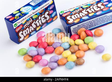 Nestle Smarties Schokoladenbonbons Stockfoto