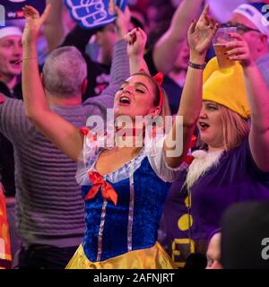 London, Großbritannien. 16 Dez, 2019. London, 16-12-2019, dart Ventilator während der William Hill, World Championship Darts, PDC. Credit: Pro Schüsse/Alamy leben Nachrichten Stockfoto