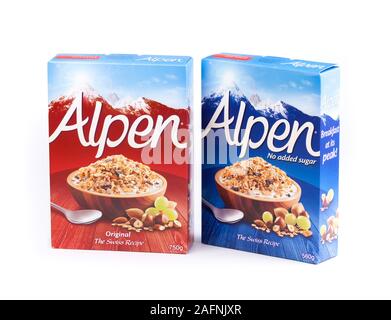 Alpen Müsli Frühstück Müsli Stockfoto