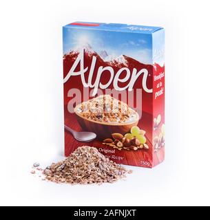 Alpen Müsli Frühstück Müsli Stockfoto