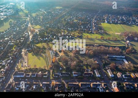 Luftbild, LWL-Römermuseum, Haltern am See, Ruhrgebiet, Nordrhein-Westfalen, Deutschland, DE, Europa, Funde aus den römischen Lagern, herbstliche Farben, Antenne Stockfoto