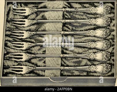 . Preis liste der feierte Rogers & Bro. A-1 Elektro versilberten Löffel, Gabeln, Messer, etc.. Savoy.. Smoking. Für Preise, finden Sie auf Seite 74. Stockfoto
