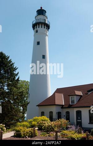 Wind Point Light House in Wisconsin Stockfoto