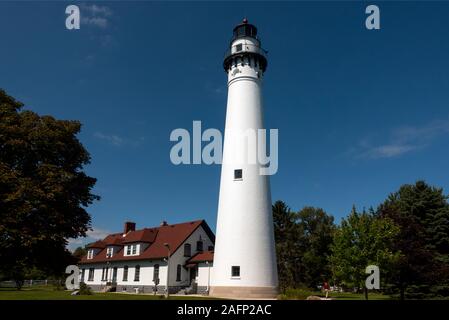 Wind Point Light House in Wisconsin Stockfoto