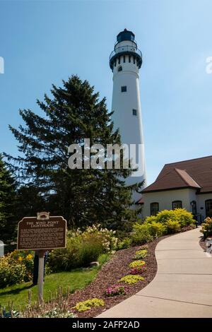 Wind Point Light House in Wisconsin Stockfoto