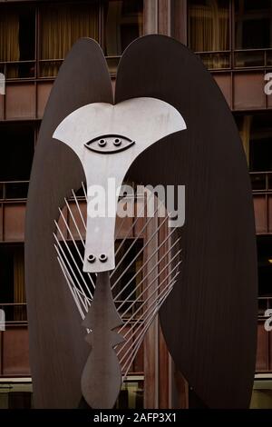 Die Picasso-Skulptur ohne Titel in Chicago Illinois Stockfoto