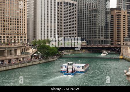 Riverwalk in Chicago Illinois Stockfoto