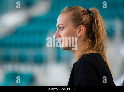 Petra Kvitova der tschechischen Republik während der Hour vor der 2019 Miami öffnen WTA Premier Pflichtfeld Tennis Turnier Stockfoto