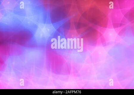 Splash Blau und Rosa Funkeln auf schwarzem Hintergrund. Stockfoto