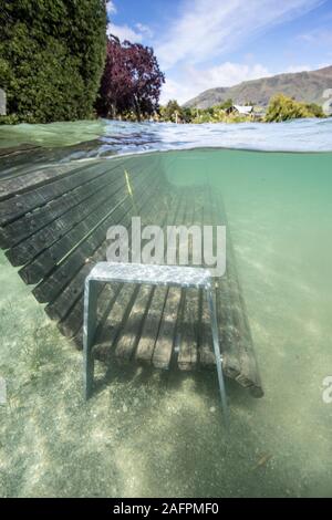 Überschwemmungen in Wanaka, Südinsel, Neuseeland Stockfoto