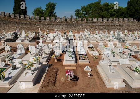 Friedhof, Heiligtum Unserer Lieben Frau von der Empfängnis, Vila Viçosa, Evora Distrikt, Region Alentejo, Portugal, Europa Stockfoto