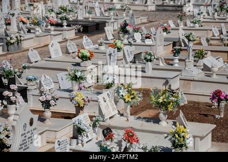 Friedhof, Heiligtum Unserer Lieben Frau von der Empfängnis, Vila Viçosa, Evora Distrikt, Region Alentejo, Portugal, Europa Stockfoto