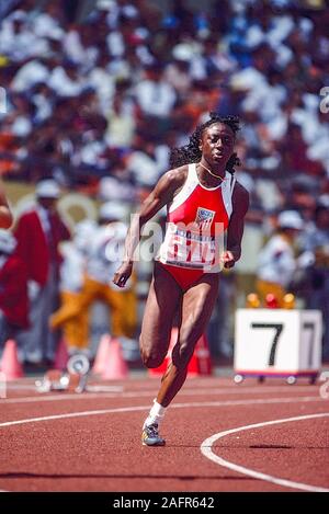 Denean Howard (konkurrierende im 400 m an der 1988 olympischen Sommerspiele USA) Stockfoto