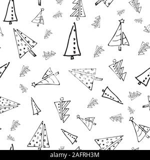 Bäume im Rampenlicht Doodles Stock Vektor