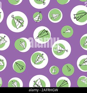 Bäume im Rampenlicht Doodles Stock Vektor