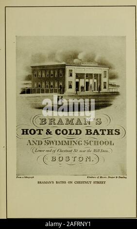 . Boston, hundert Jahre eine Stadt: eine Sammlung von Ansichten aus seltene Drucke und alten Fotografien zeigen die Veränderungen, die in Boston während der hundert Jahre ihrer Existenz als Stadt, 1822 - 1922 aufgetreten sind. Von einem Foto der Freundlichkeit der Exchange Club der BRADLEE - DOGGETT HAUS Formerlyon der Ecke von Tremont und Hollis Straßen, wo einige der BostonTea Partei montiert. Auf der linken Seite des Bildes kann der HollisStreet Kirche, später als die Hollis Street Theater verändert gesehen werden. 9 Von einem Foto der Freundlichkeit der Exchange Club TEMPEL PLACELooking in Richtung Tremont Street und die Stockfoto