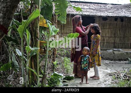 Ein Bild eines Dorfes in Bangladesch Stockfoto